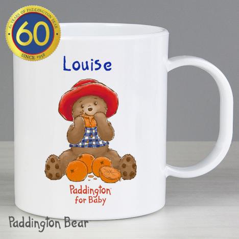 Personalised Paddington Bear For Baby Plastic Mug Extra Image 2